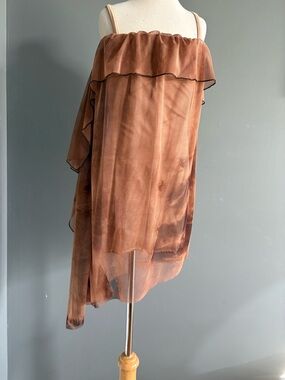 Lyrical/Contemporary /Modern Brown Dance Costume - Tulle over unitard